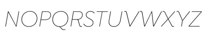 Isidora Soft Thin It Font UPPERCASE