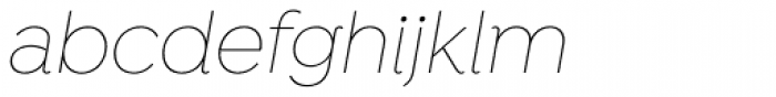 Isidora Thin Italic Font LOWERCASE