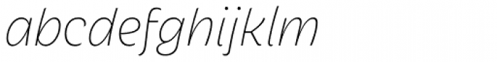 Iskra LAT Thin Italic Font LOWERCASE