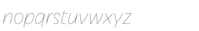Iskra Pro Ultra Thin Italic Font LOWERCASE