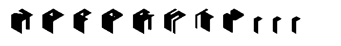Isocube 04-Top_and_Left Font LOWERCASE