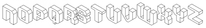 Isometric Initial Caps Birds Eye View Font LOWERCASE