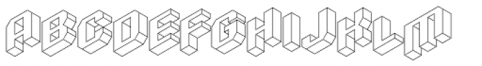 Isometric Initial Caps Worms Eye View Font LOWERCASE