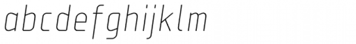 Isotope UltraLight Italic Font LOWERCASE