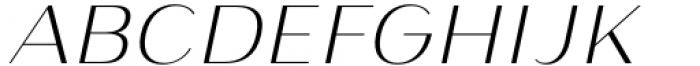 Istanbul Type 100 Thin Italic Font UPPERCASE