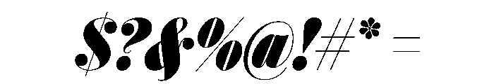 Isambard Condensed Italic Font OTHER CHARS
