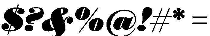 Isambard No 2 Italic Font OTHER CHARS