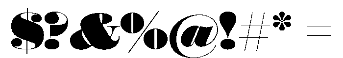 Isambard Roman Font OTHER CHARS