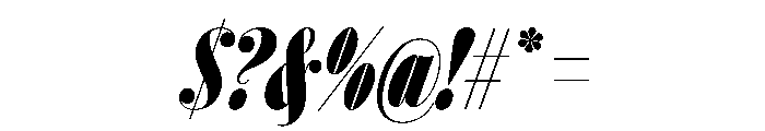 Isambard X Condensed Italic Font OTHER CHARS