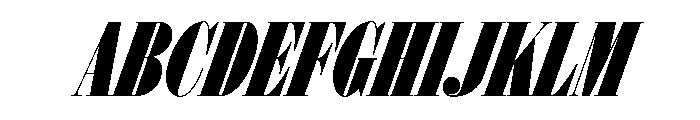 Isambard X Condensed Italic Font UPPERCASE