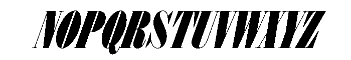Isambard X Condensed Italic Font UPPERCASE