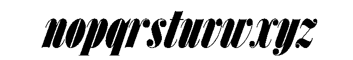 Isambard X Condensed Italic Font LOWERCASE