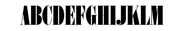 Isambard X Condensed Roman Font UPPERCASE