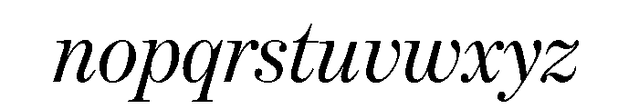 Itc Bodoni Seventytwo Italic Font LOWERCASE