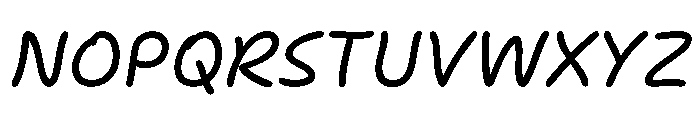 Itc Bradley Hand Italic Font UPPERCASE