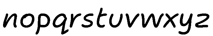 Itc Bradley Hand Italic Font LOWERCASE