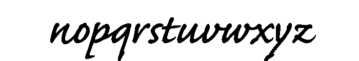 Itc Bradley Hand Semibold Font LOWERCASE