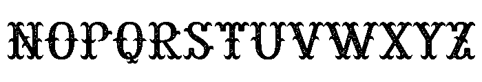 Italian Fishtail Grunge Font LOWERCASE