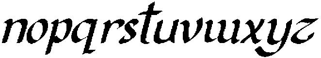 IT Azayrah Deco Italic otf (400) Font LOWERCASE
