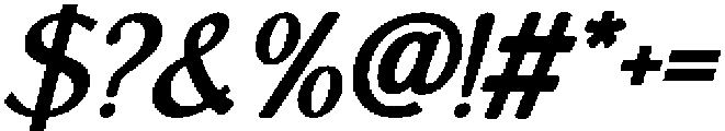 IT Belloria Semi Bold Italic otf (600) Font OTHER CHARS