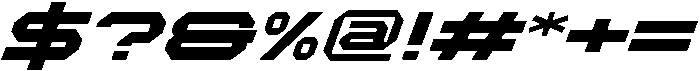 IT Blocron Italic otf (400) Font OTHER CHARS