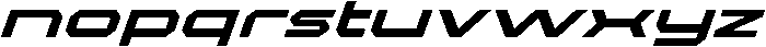 IT Blocron Italic otf (400) Font LOWERCASE