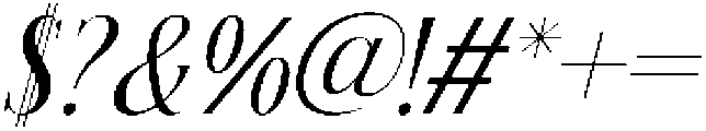 IT Calixon Italic otf (400) Font OTHER CHARS