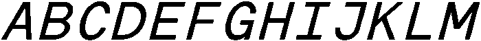 IT Monelix Italic otf (400) Font UPPERCASE