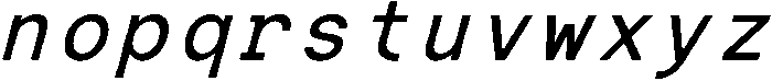 IT Monelix Italic otf (400) Font LOWERCASE