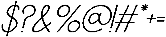IT Mutualhe Extra Light Italic otf (200) Font OTHER CHARS