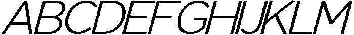IT Mutualhe Extra Light Italic otf (200) Font UPPERCASE