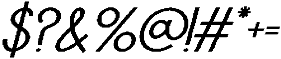IT Mutualhe Medium Italic otf (500) Font OTHER CHARS