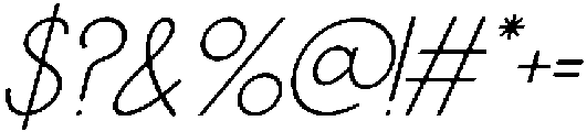 IT Mutualhe Thin Italic otf (100) Font OTHER CHARS
