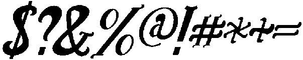 ITALIC otf (400) Font OTHER CHARS
