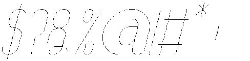 Italic otf (400) Font OTHER CHARS
