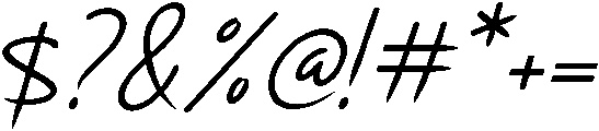 Italic otf (400) Font OTHER CHARS