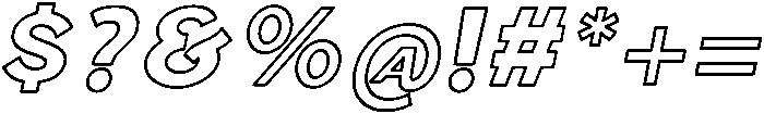 Italic otf (400) Font OTHER CHARS