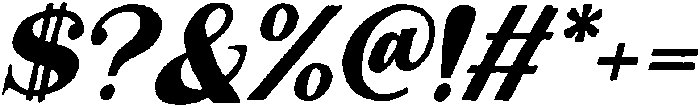 Italic otf (400) Font OTHER CHARS