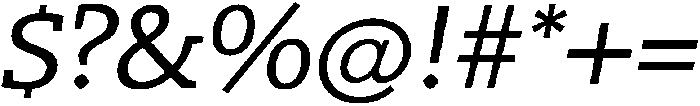 italic otf (400) Font OTHER CHARS