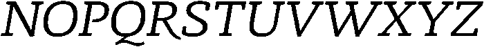 italic otf (400) Font UPPERCASE