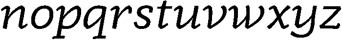 italic otf (400) Font LOWERCASE