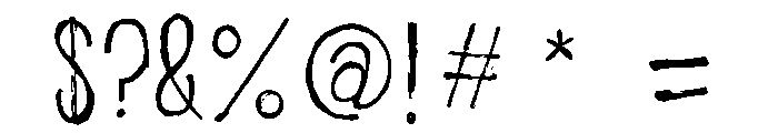ITZIARGO BIG Regular Font OTHER CHARS