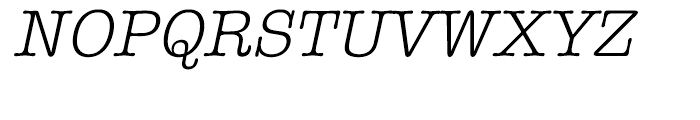 ITC American Typewriter Hellenic Normal Italic Font UPPERCASE