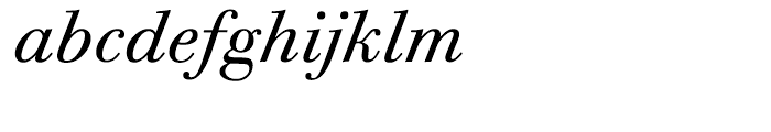 ITC Bodoni Twelve Book Italic Font LOWERCASE
