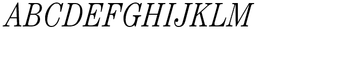 ITC Century Light Condensed Italic Font UPPERCASE