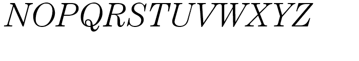 ITC Century Light Italic Font UPPERCASE