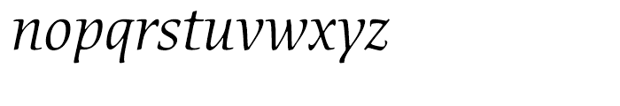 ITC Cerigo Book Italic Font LOWERCASE