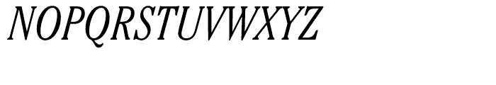 ITC Cheltenham Condensed Light Italic Font UPPERCASE