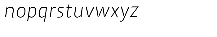 ITC Chino Light Italic Font LOWERCASE