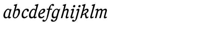 ITC Cushing Book Italic Font LOWERCASE